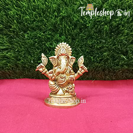 BRASS GANESH IDOL - Templeshop